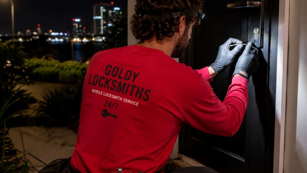 24 hour locksmith Gold Coast callout for an urgent property lockout