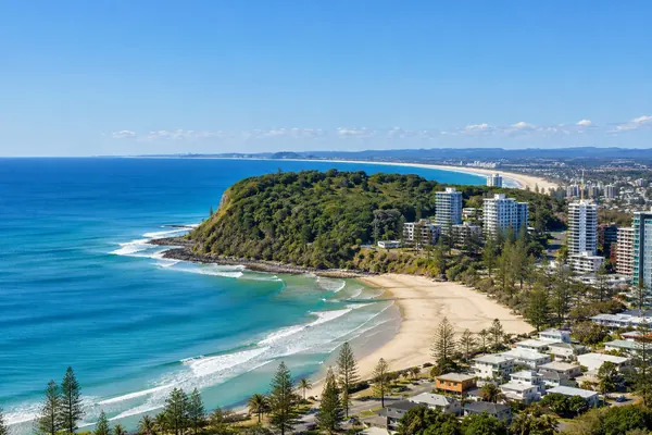 Burleigh Heads coastline and headland on the Gold Coast