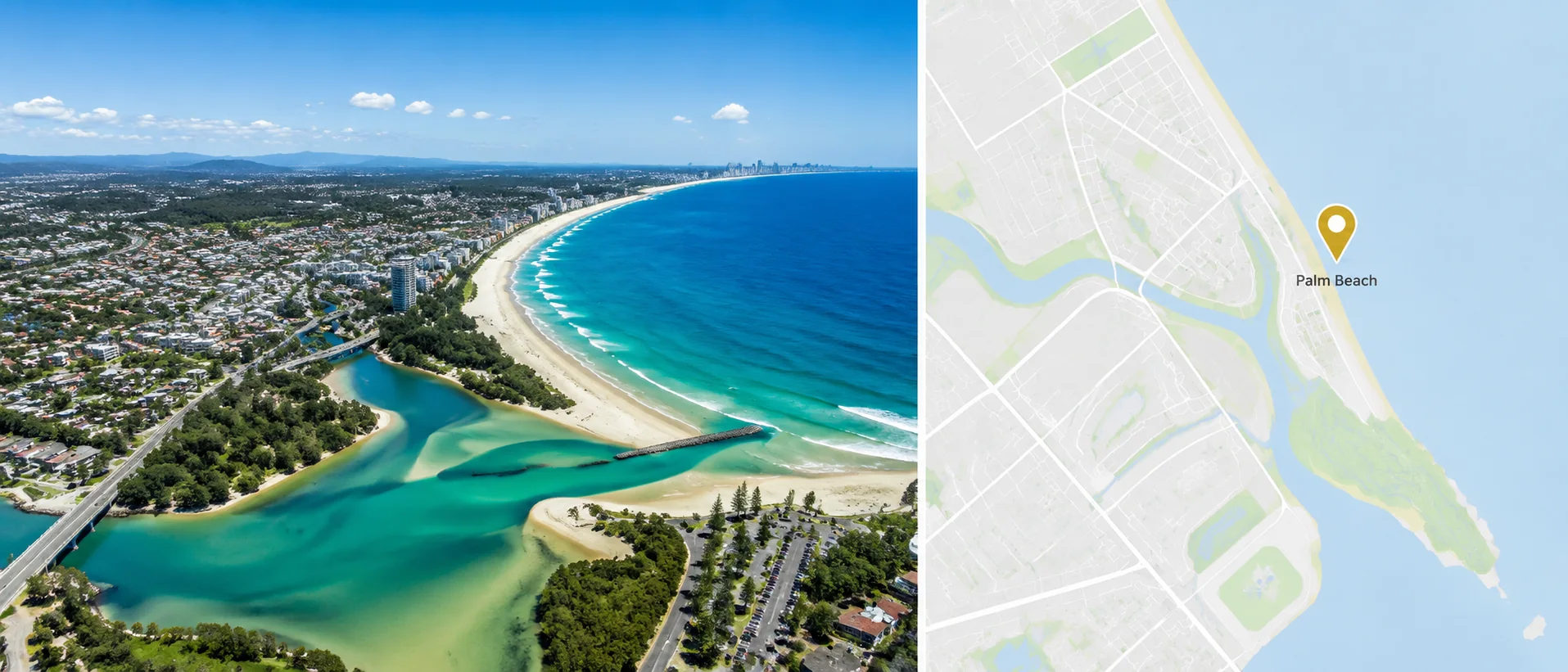 Locksmith Palm Beach service area map with Palm Beach coastline and nearby areas