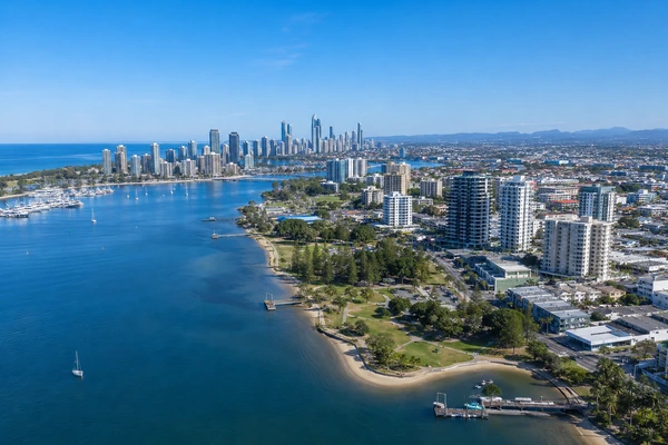 Southport waterfront and skyline on the Gold Coast